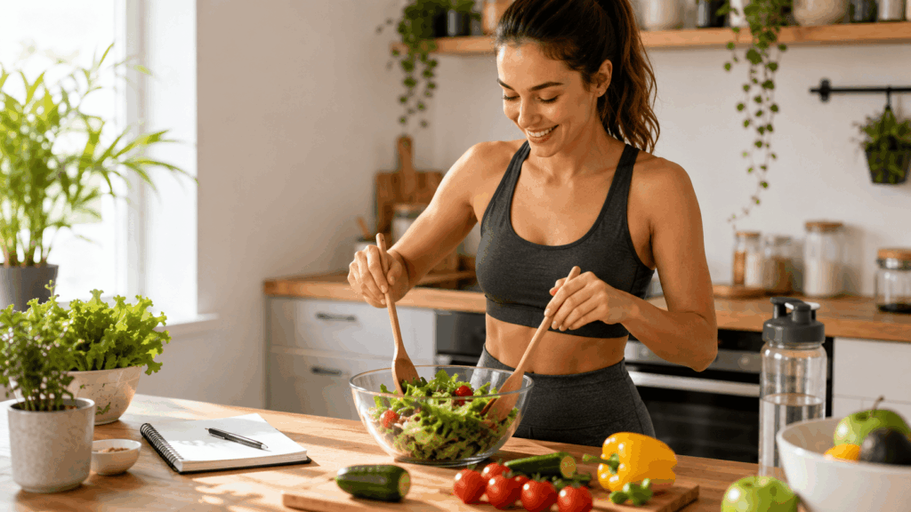 Une personne suivant son programme minceur