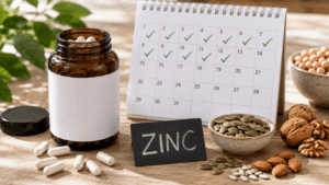 Zinc et durée de la cure